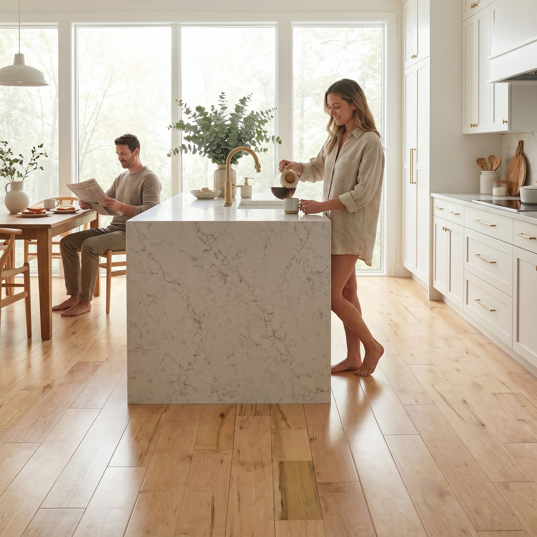 Natural Hard Maple Bistro Solid Hardwood Flooring - 4 1/4" x 3/4"