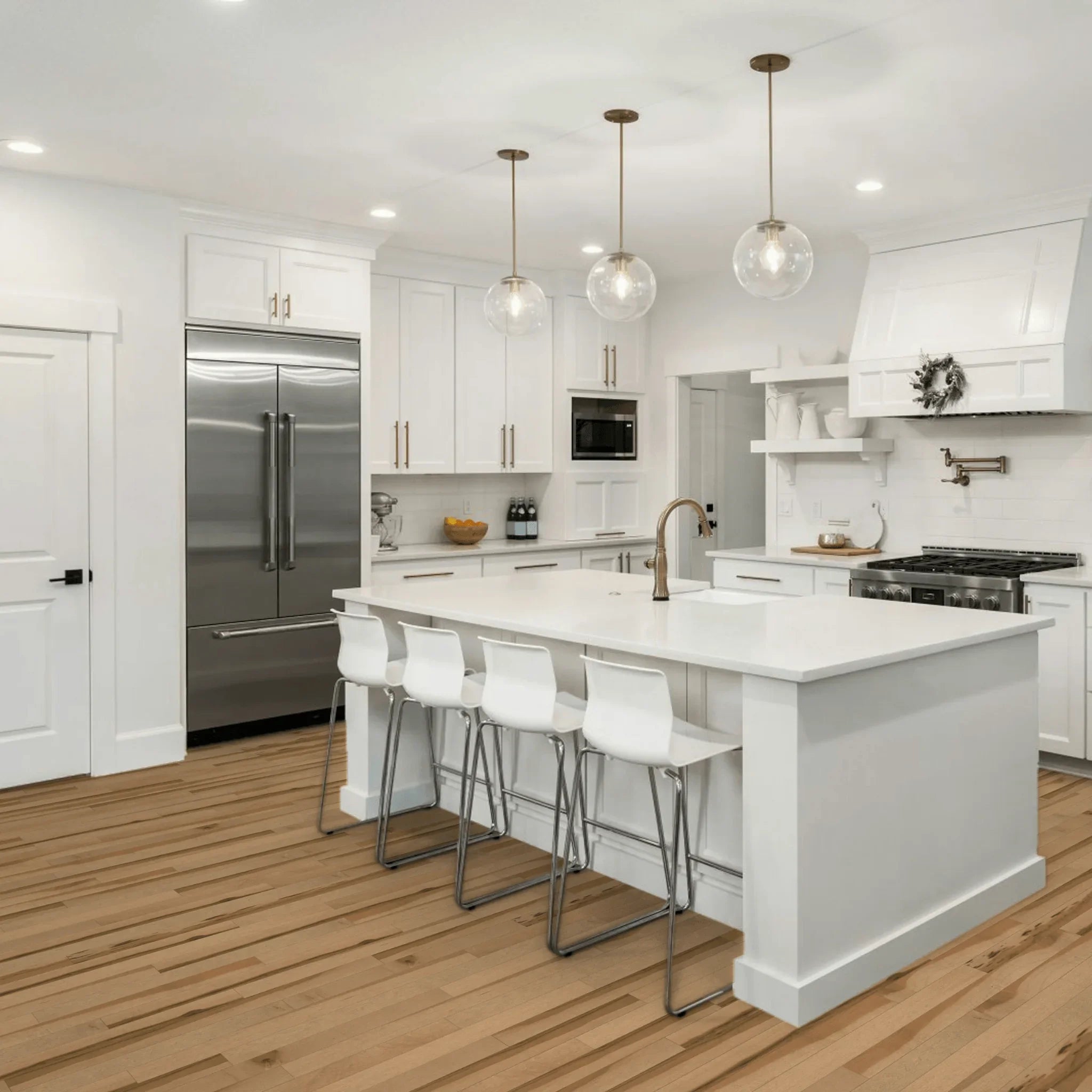 Hard Maple Engineered Hardwood Flooring - Raphia - 3 1/8" Nuance Matte 20% Smooth - Golden Elite Deco