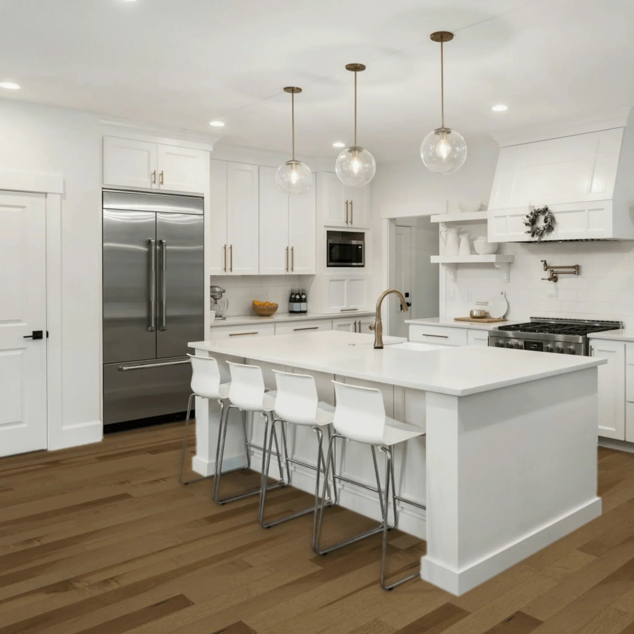 Hard Maple Engineered Hardwood Flooring - Papyrus - 5 3/16" Nuance Matte 20% Smooth - Golden Elite Deco