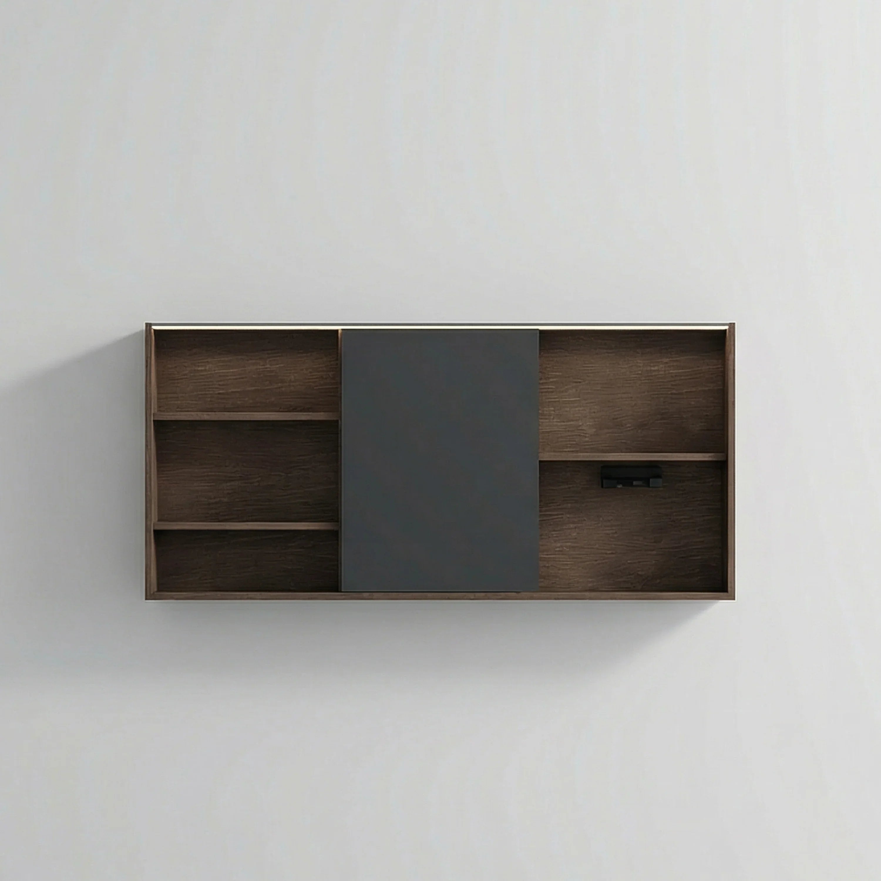 Armoire à pharmacie DEL noisette 60po avec portes à fermeture douce