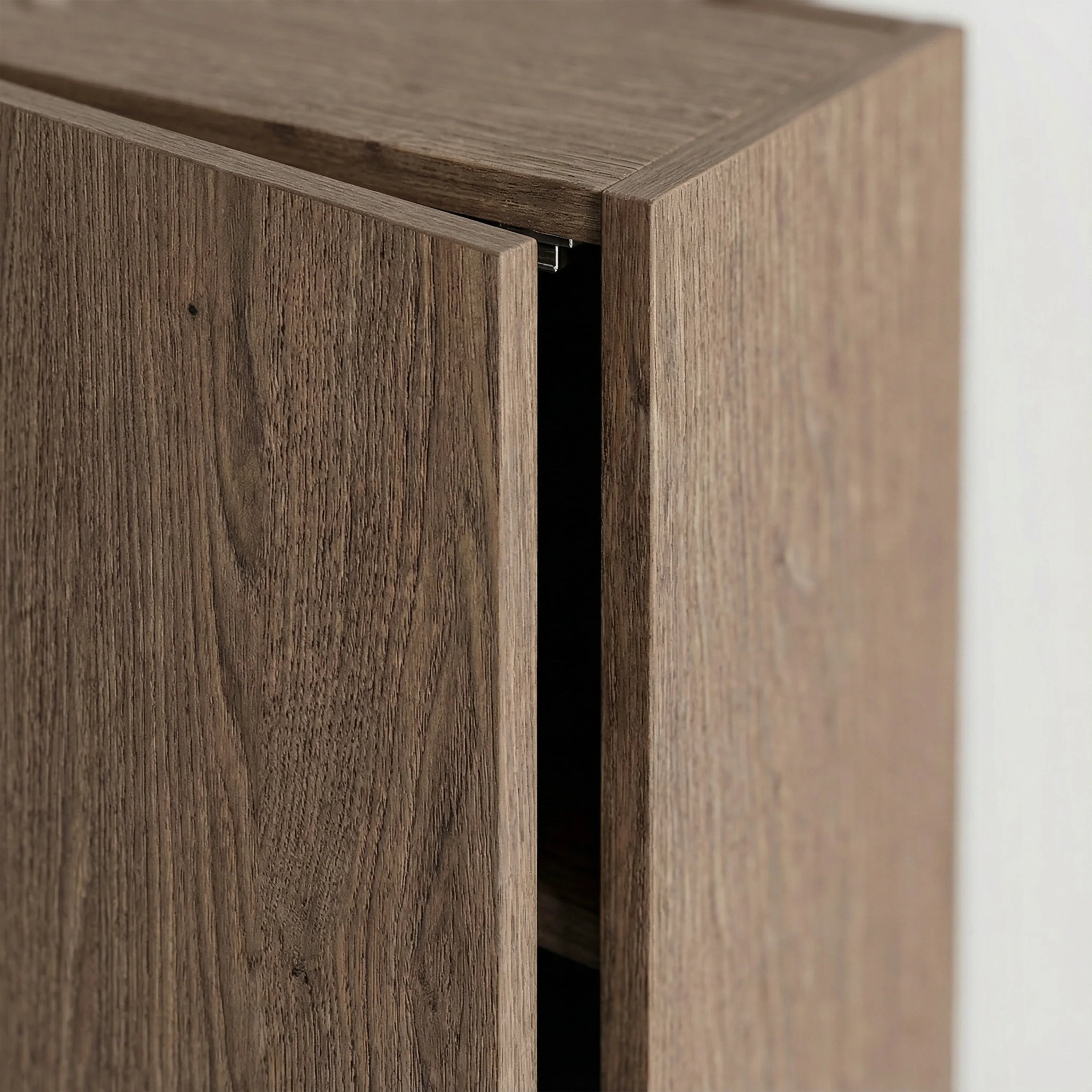 Meuble d'appoint Sanora en Noisette, 2 portes avec étagères - Rangement de salle de bain