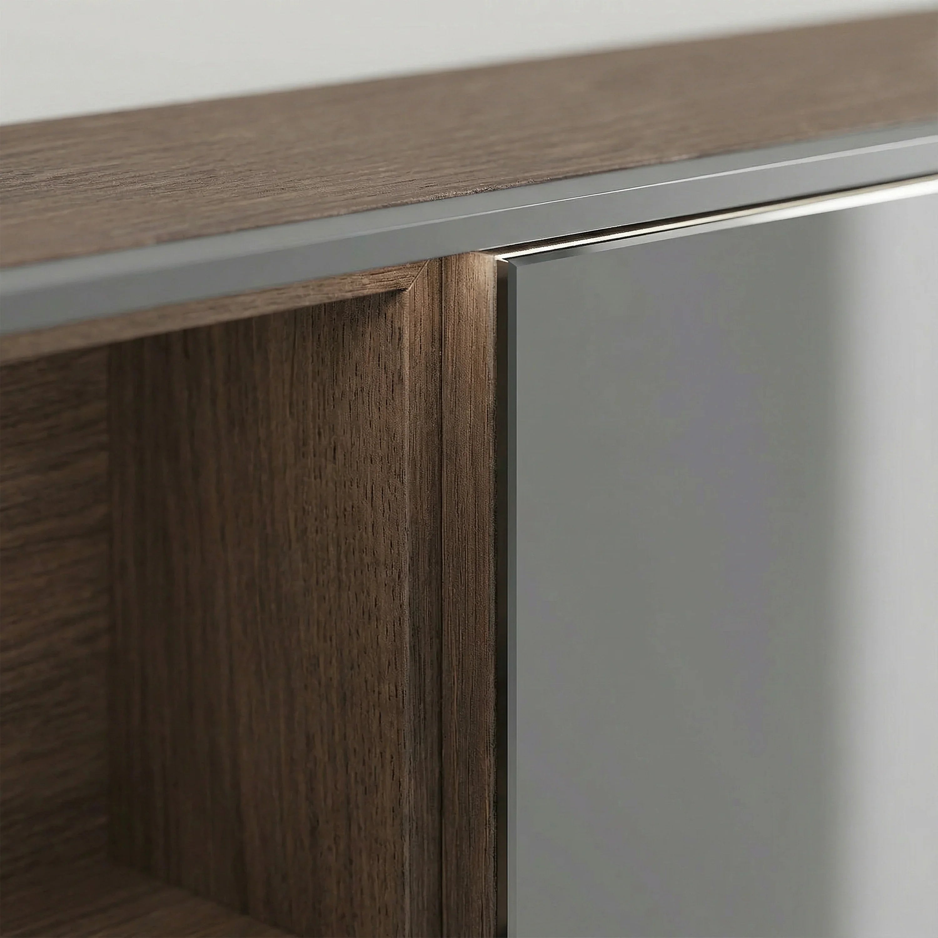 Armoire à pharmacie DEL noisette 60po avec portes à fermeture douce