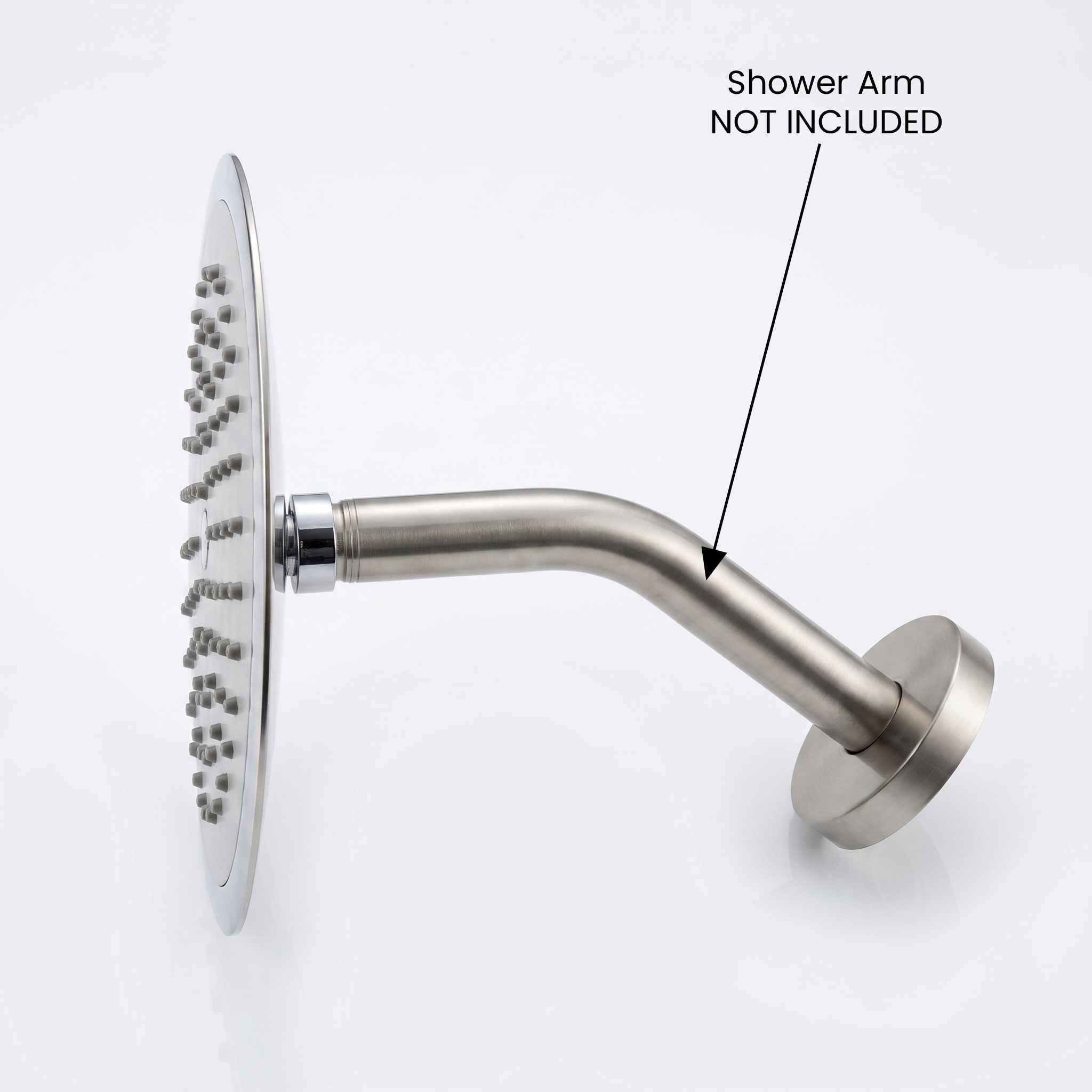 Pomme de douche  Nickel brossé - Ronde