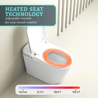 SERA Sigma Smart Bidet Toilet, One-Piece Toilet with Auto Jet Flush, Auto Open/Close Lid, Warm Water Wash, Warm-Air Dryer, Heated Seat – Gold Trim