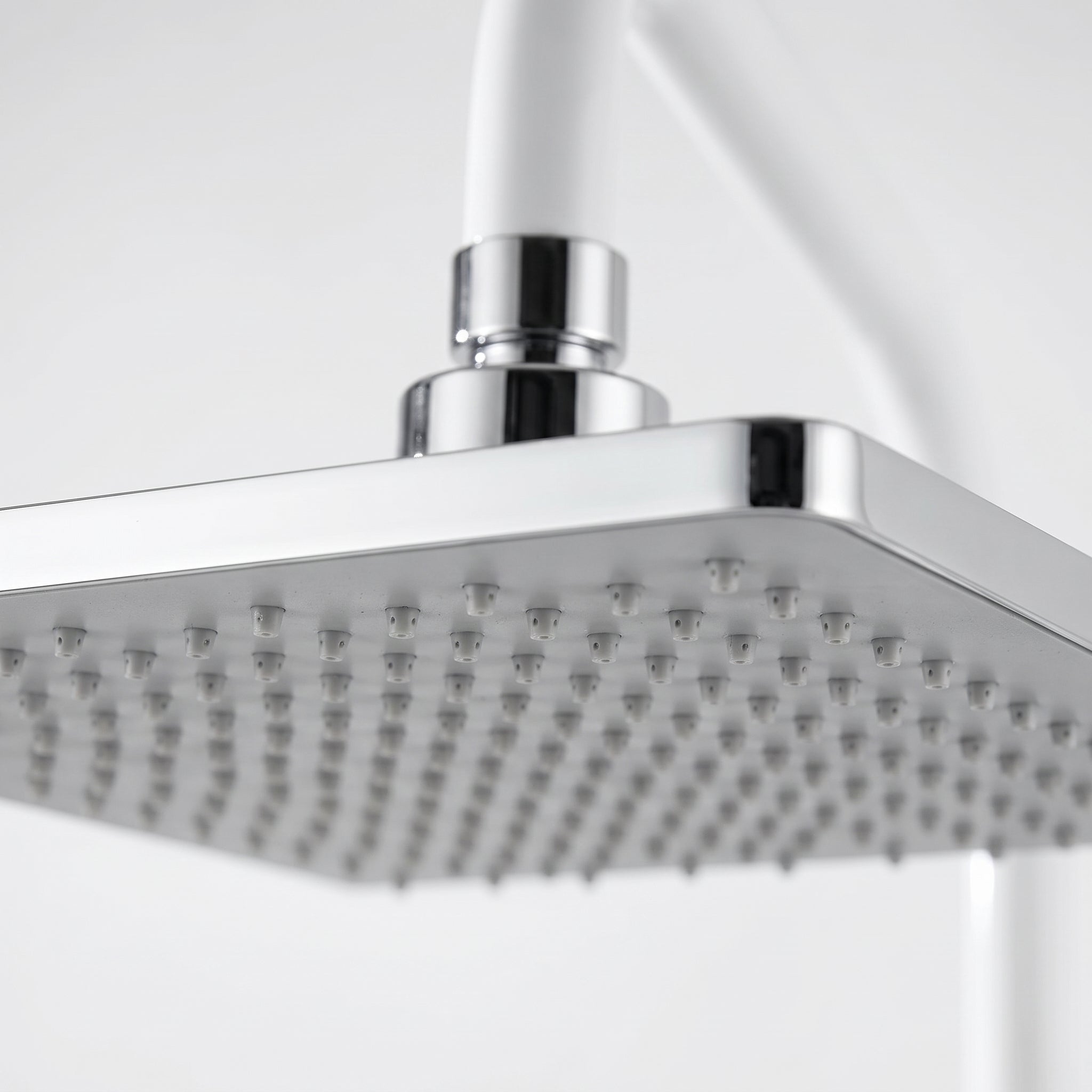 Colonne de Douche Thermostatique Iceberg Blanc et Chrome avec Pomme de Pluie