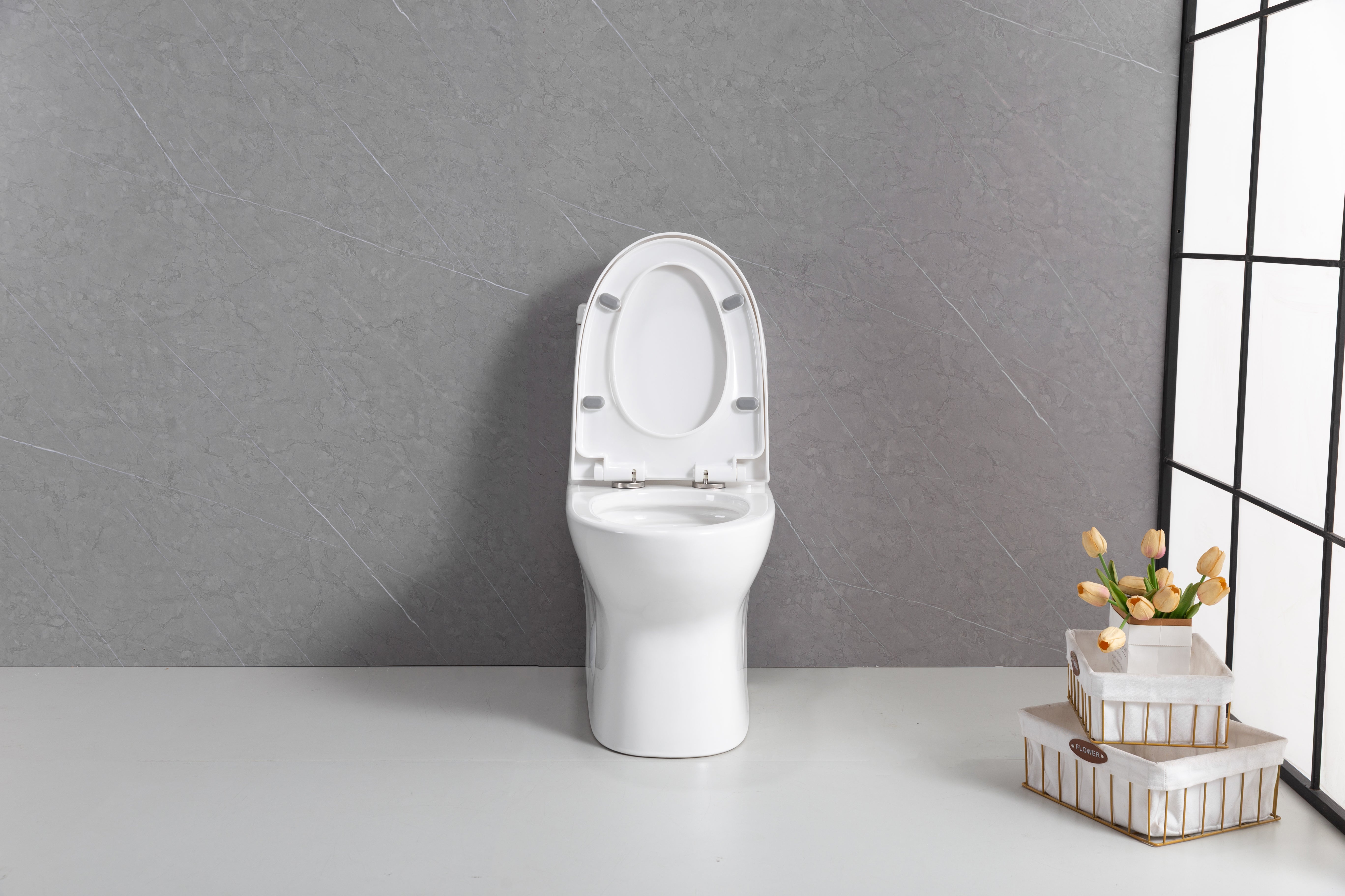 Toilette Monobloc Marbella Blanche à Double Chasse