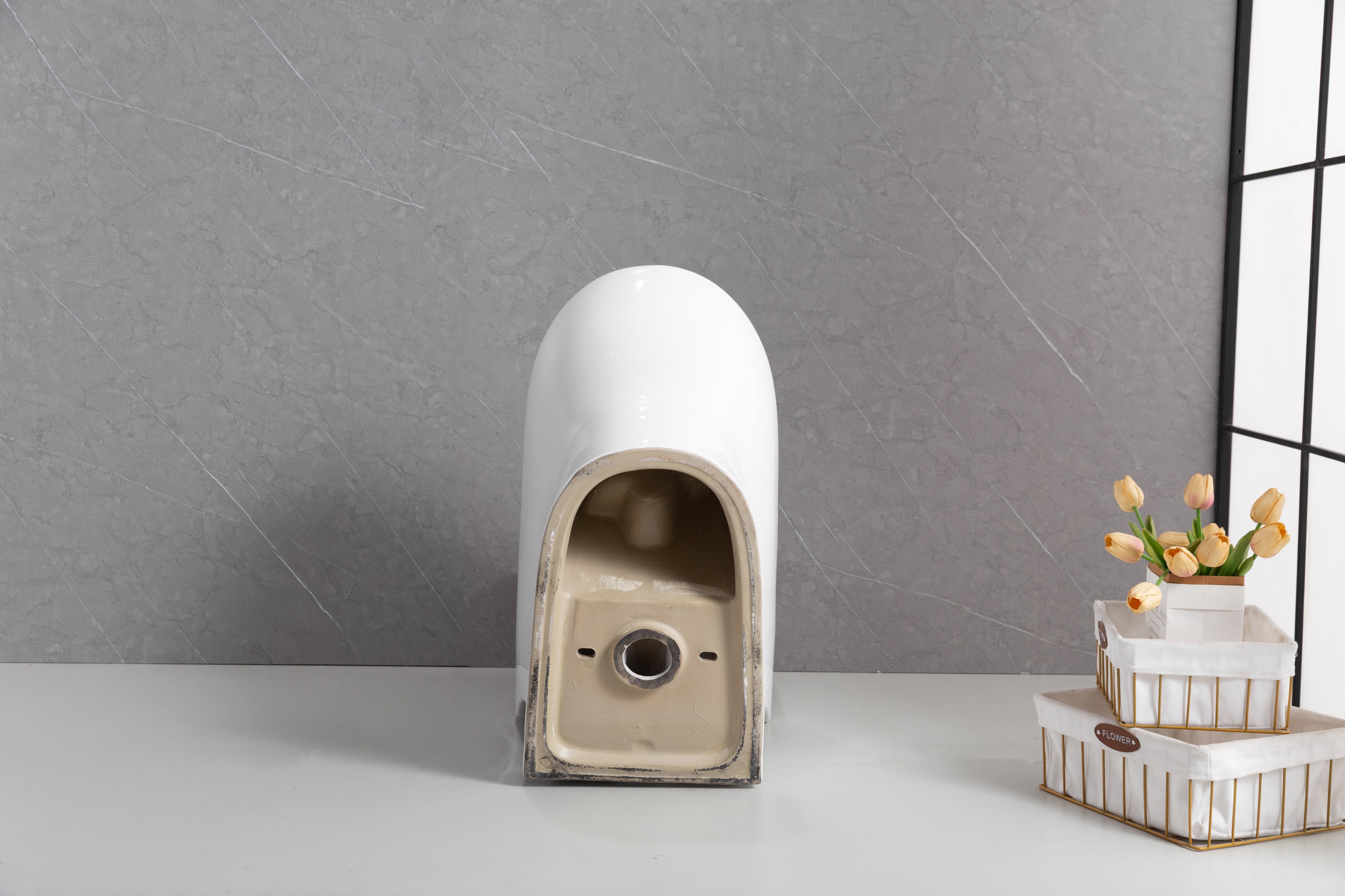 Toilette Monobloc Marbella Blanche à Double Chasse