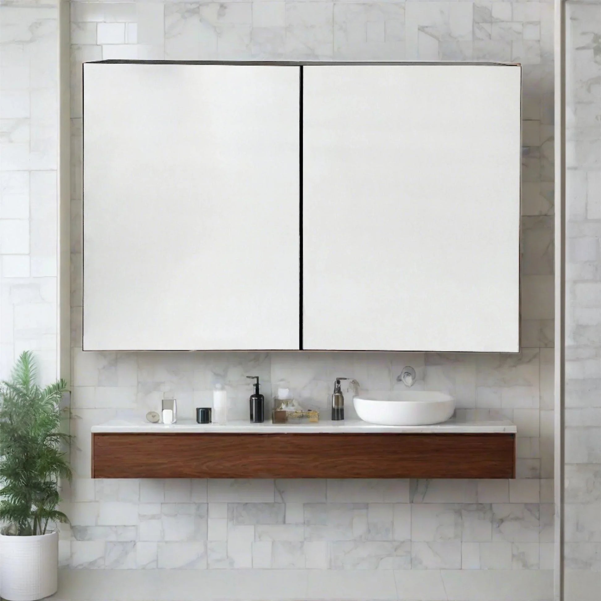 30" Medicine Cabinet - Dark Brown - Golden Elite Deco