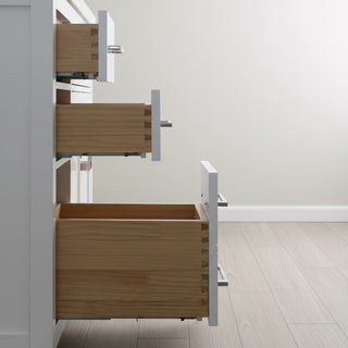 Meuble-Lavabo Autoportant 36po Blanc avec Comptoir de Quartz Blanche Neige