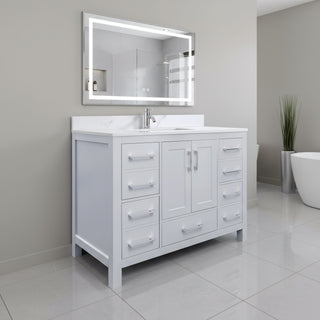 Meuble-lavabo autoportant Hampton gris 42"