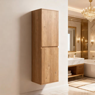Bathroom Wall Hung Linen Cabinet - Rough Oak
