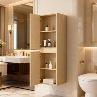 Armoire à linge suspendue murale de salle de bain - Blé