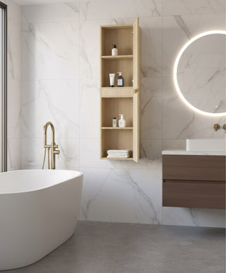 Armoire à linge suspendue murale de salle de bain - Blé