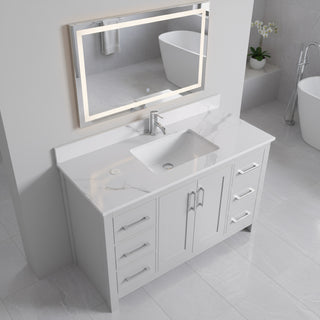 Meuble-lavabo autoportant Hampton gris 42"