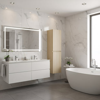 Armoire à linge suspendue murale de salle de bain - Blé