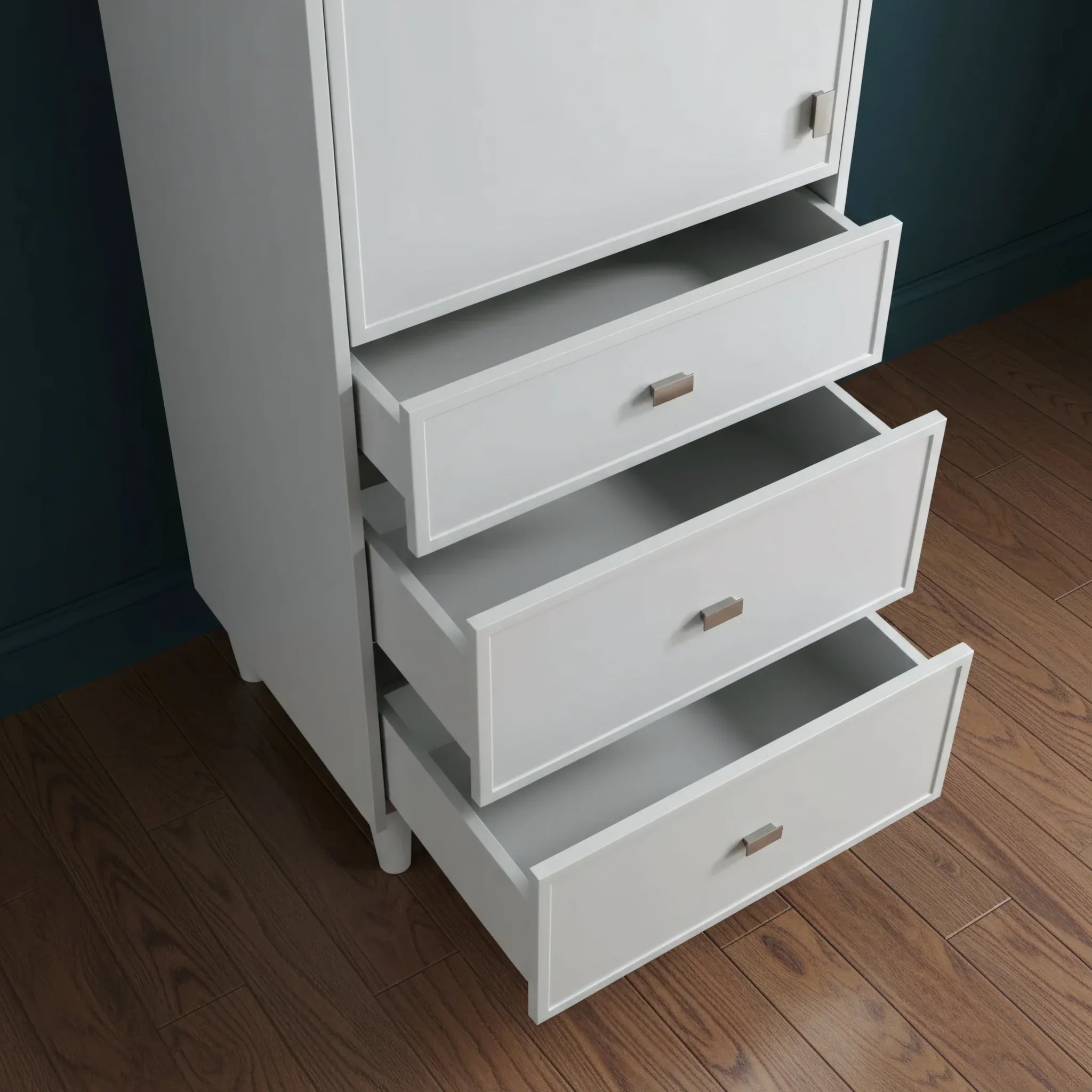 Bathroom Freestanding Linen Cabinet - Hampton Grey