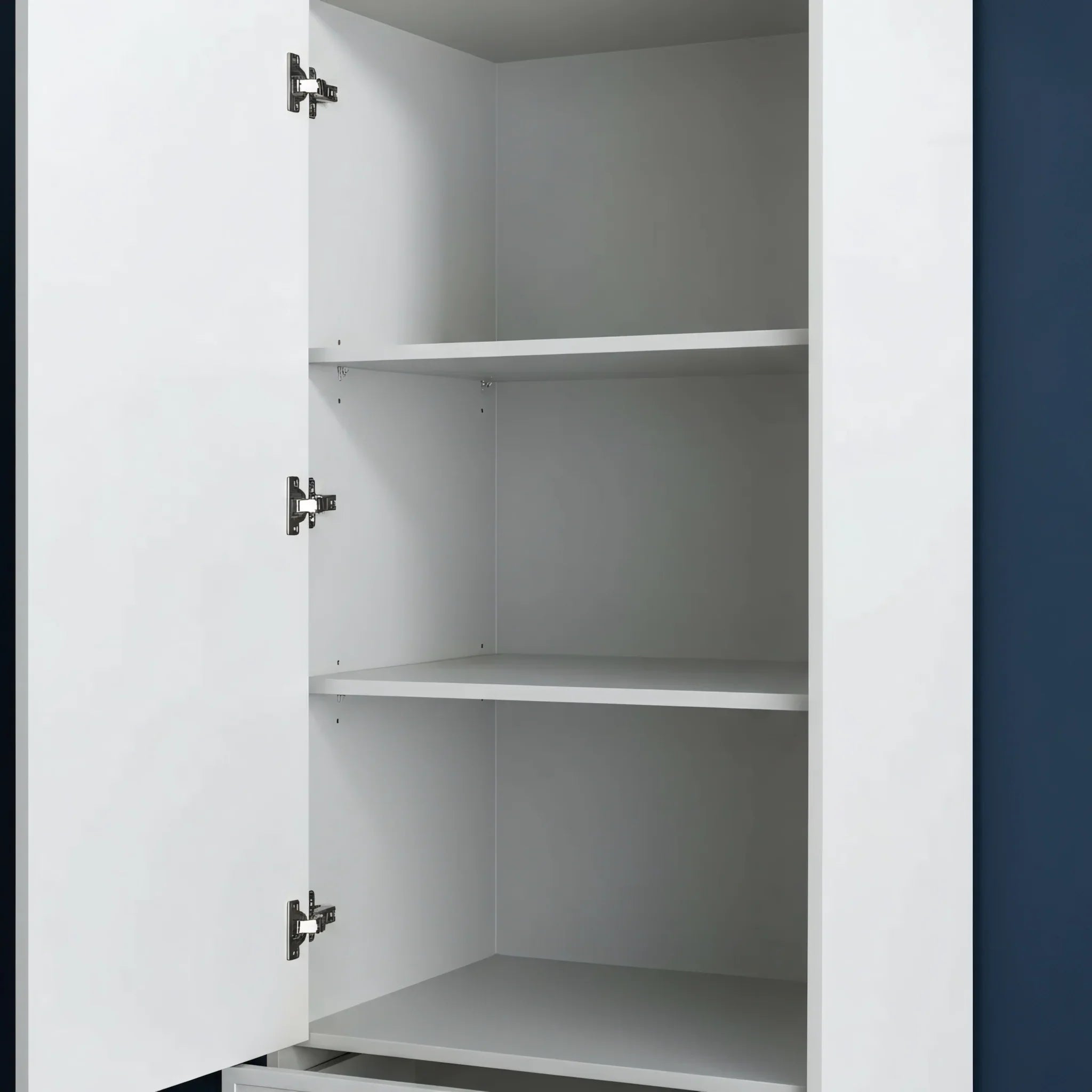 Bathroom Freestanding Linen Cabinet - Hampton Grey