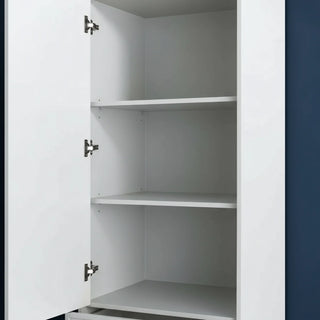 Armoire à linge autoportante pour salle de bain - Gris Hampton