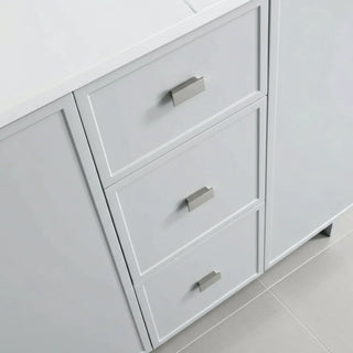 Meuble-Lavabo Autoportant 72po Gris Hampton avec Comptoir de Marbre Ingénierie Calcutta