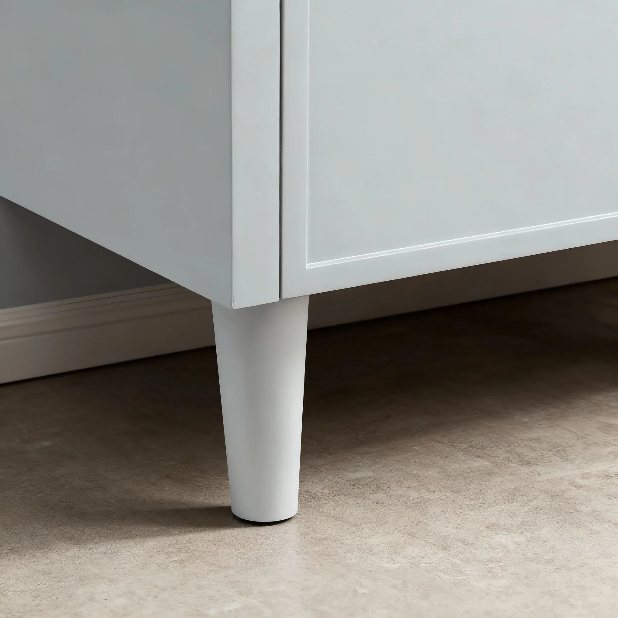 Meuble Lavabo Autoportant 72po Hampton Gris Double Vasque avec Comptoir Marbre Calcutta