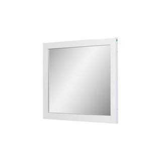 Miroir Rectangulaire à Cadre Blanc de 24 po : Installation Horizontale et Verticale