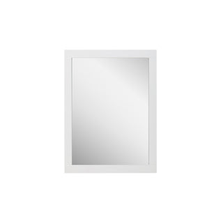 Miroir Rectangulaire à Cadre Blanc de 24 po : Installation Horizontale et Verticale