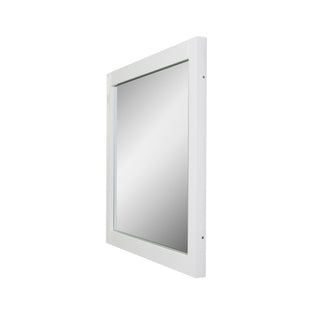 Miroir Rectangulaire à Cadre Blanc de 24 po : Installation Horizontale et Verticale