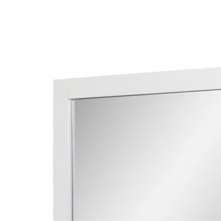 Miroir Rectangulaire à Cadre Blanc de 24 po : Installation Horizontale et Verticale