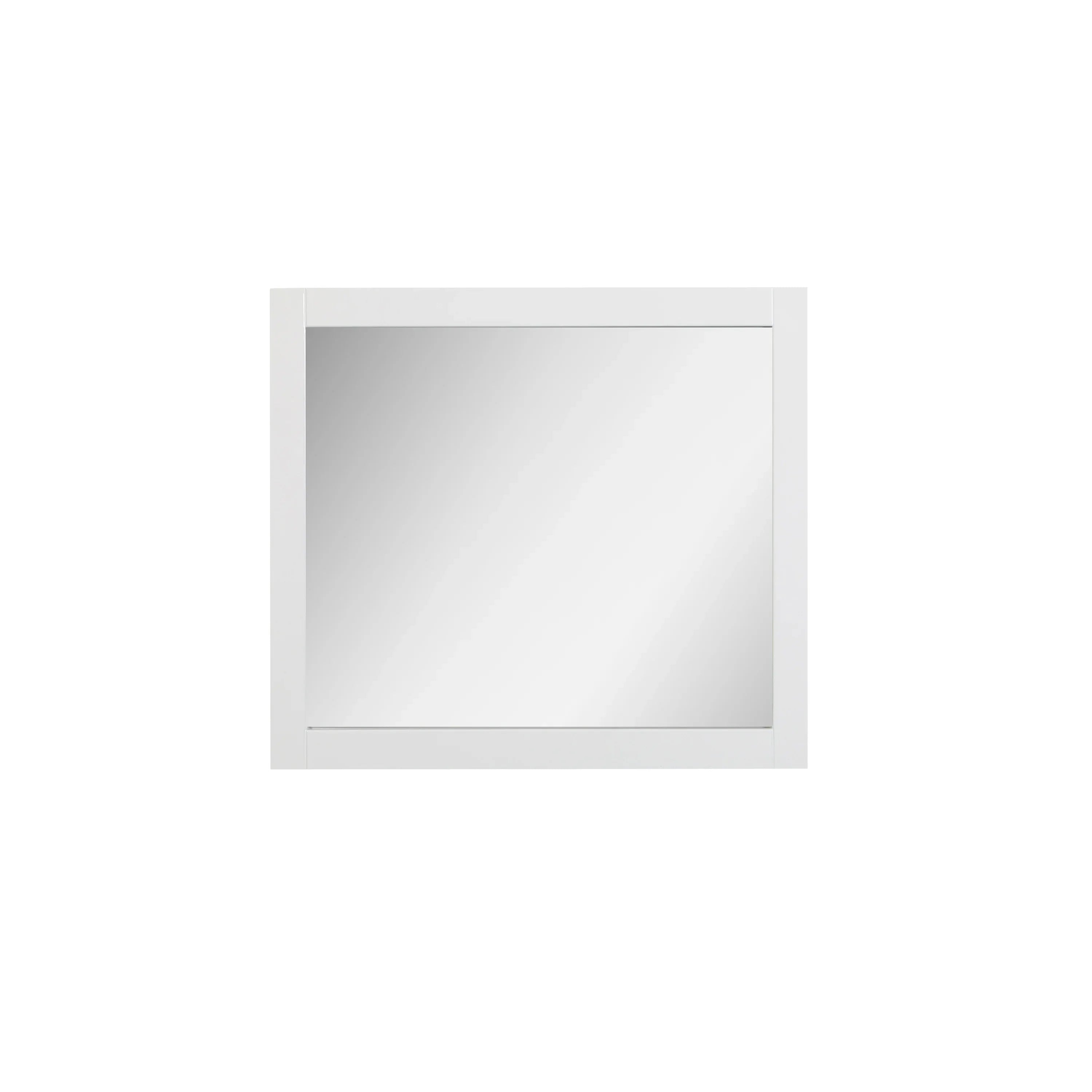 Miroir Rectangulaire à Cadre Blanc de 30 po : Installation Horizontale et Verticale