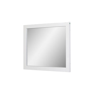 Miroir Rectangulaire à Cadre Blanc de 36 po : Installation Horizontale et Verticale