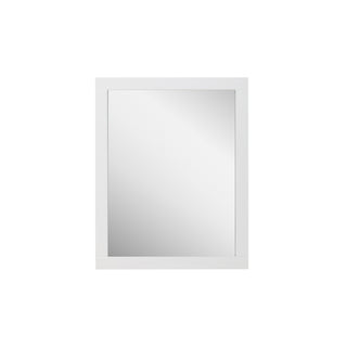 Miroir Rectangulaire à Cadre Blanc de 36 po : Installation Horizontale et Verticale