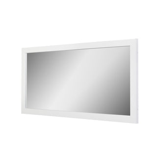 Miroir Rectangulaire à Cadre Blanc de 60 po : Installation Horizontale et Verticale