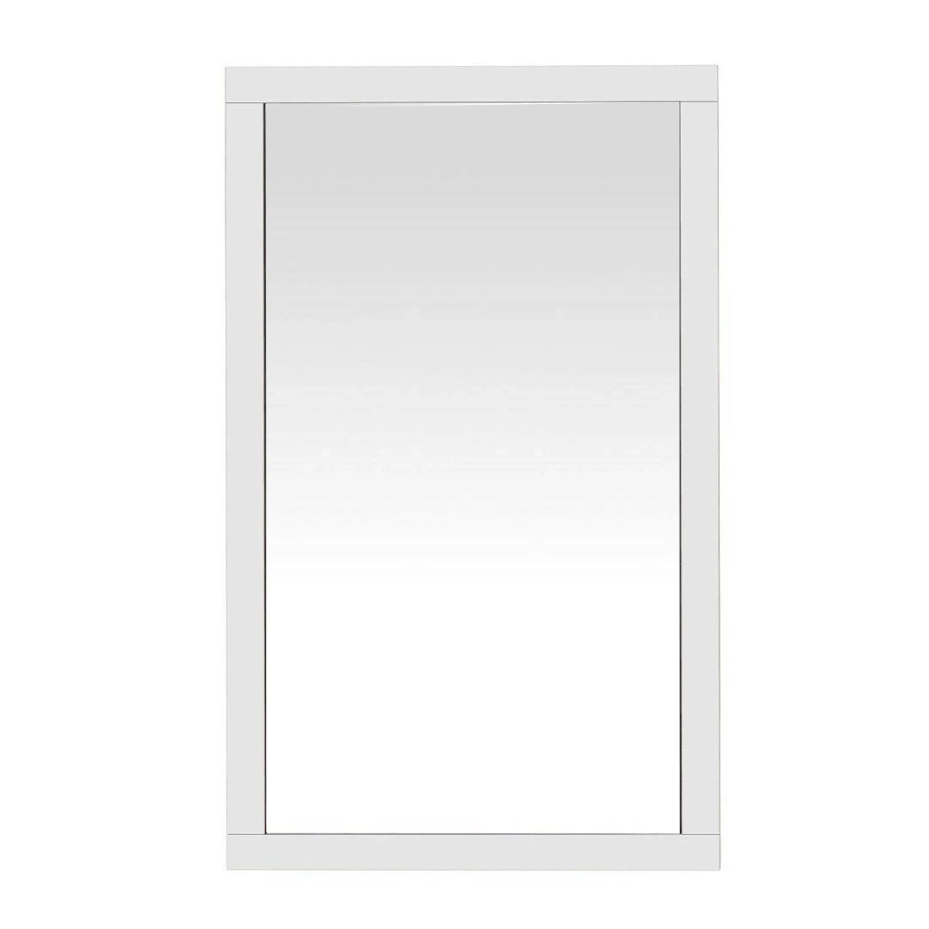 Miroir rectangulaire blanc encadré de 60po – Installation horizontale et verticale
