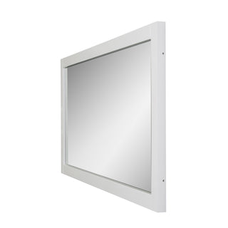 Miroir Rectangulaire à Cadre Blanc de 60 po : Installation Horizontale et Verticale