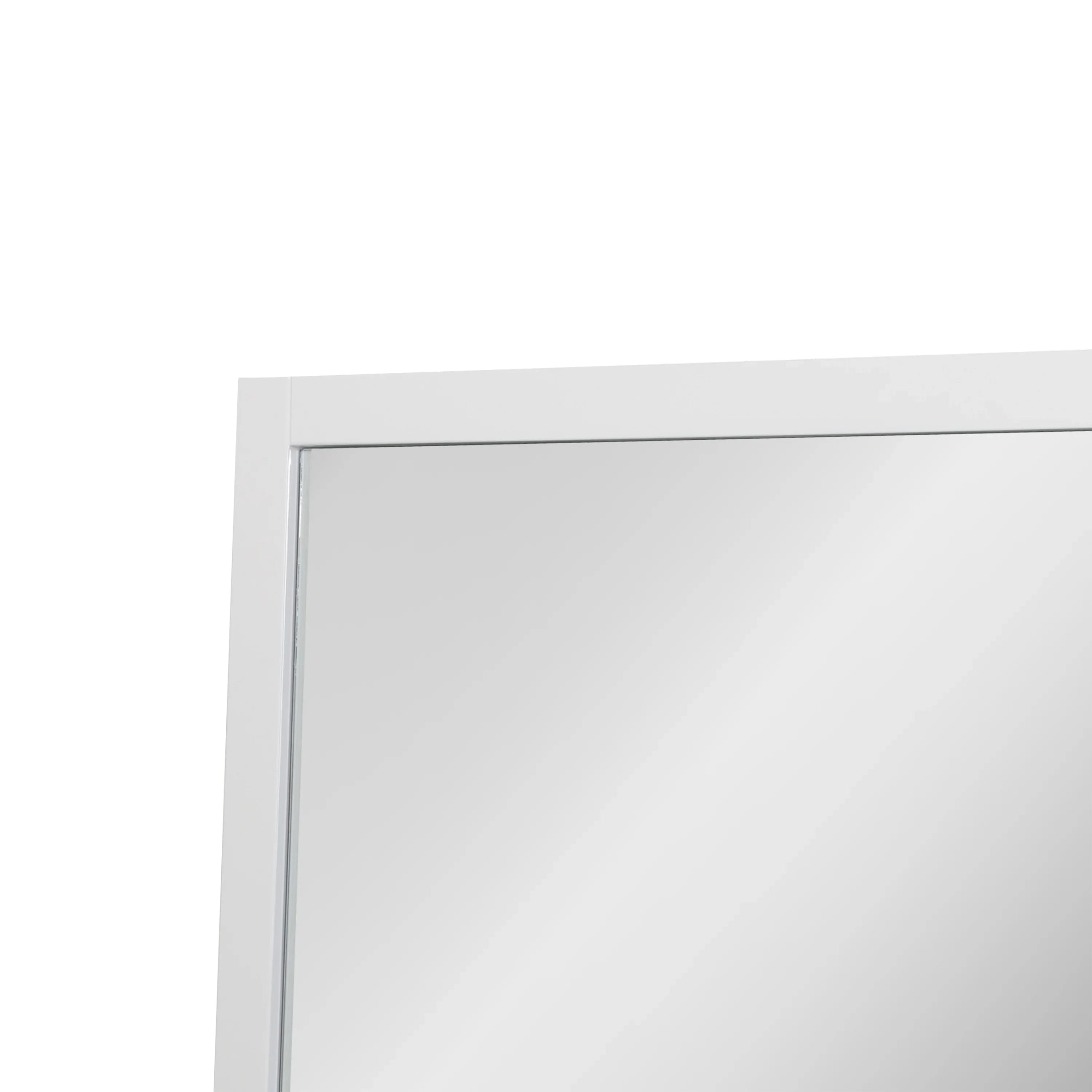 Miroir rectangulaire blanc encadré de 60po – Installation horizontale et verticale
