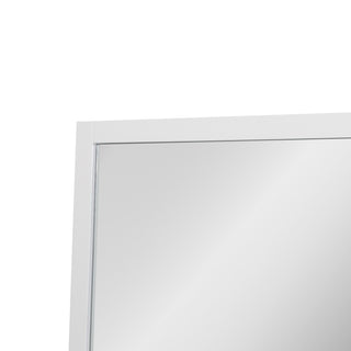 Miroir Rectangulaire à Cadre Blanc de 60 po : Installation Horizontale et Verticale