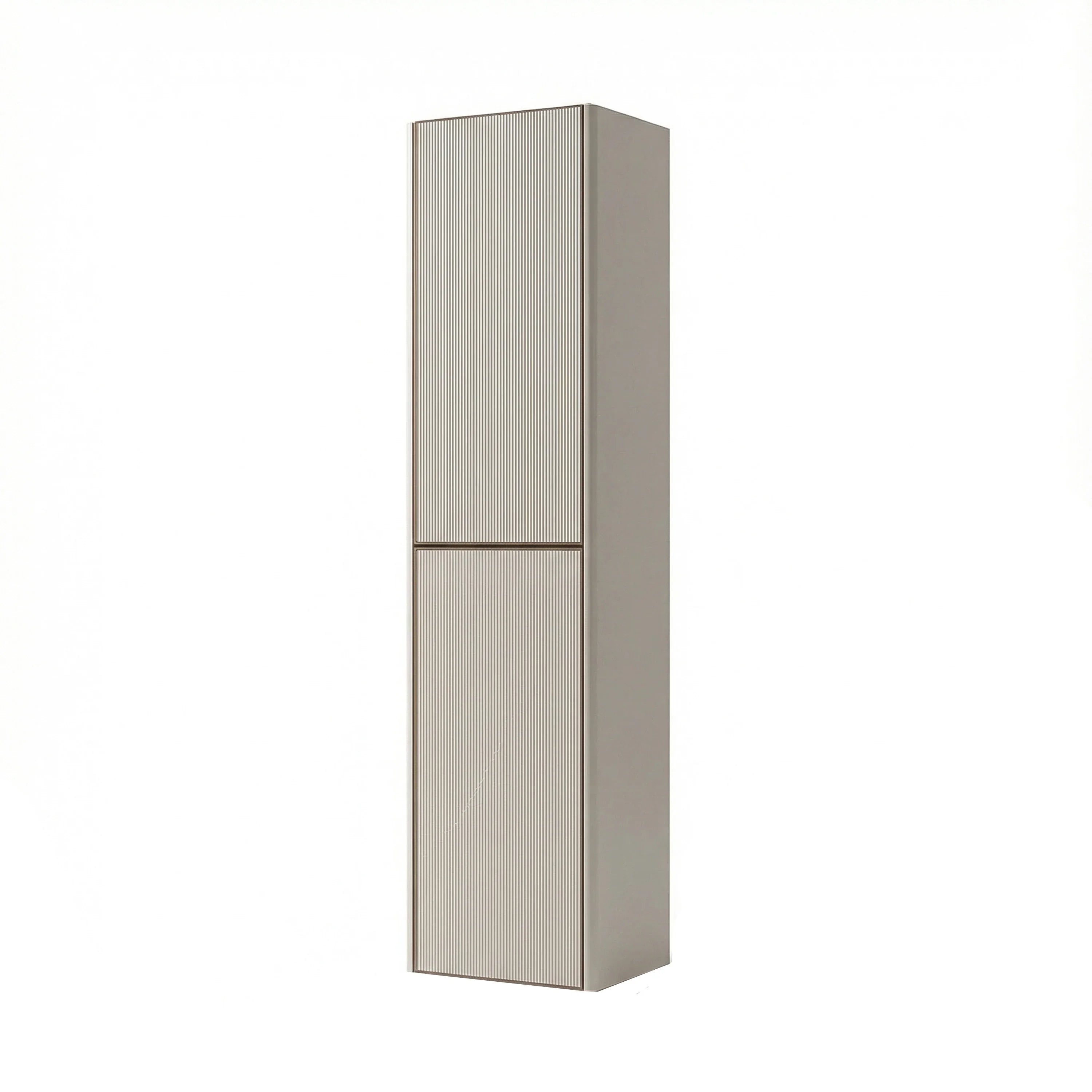 Meuble de rangement mural Kari Latte à 2 portes avec étagères - Rangement de salle de bain