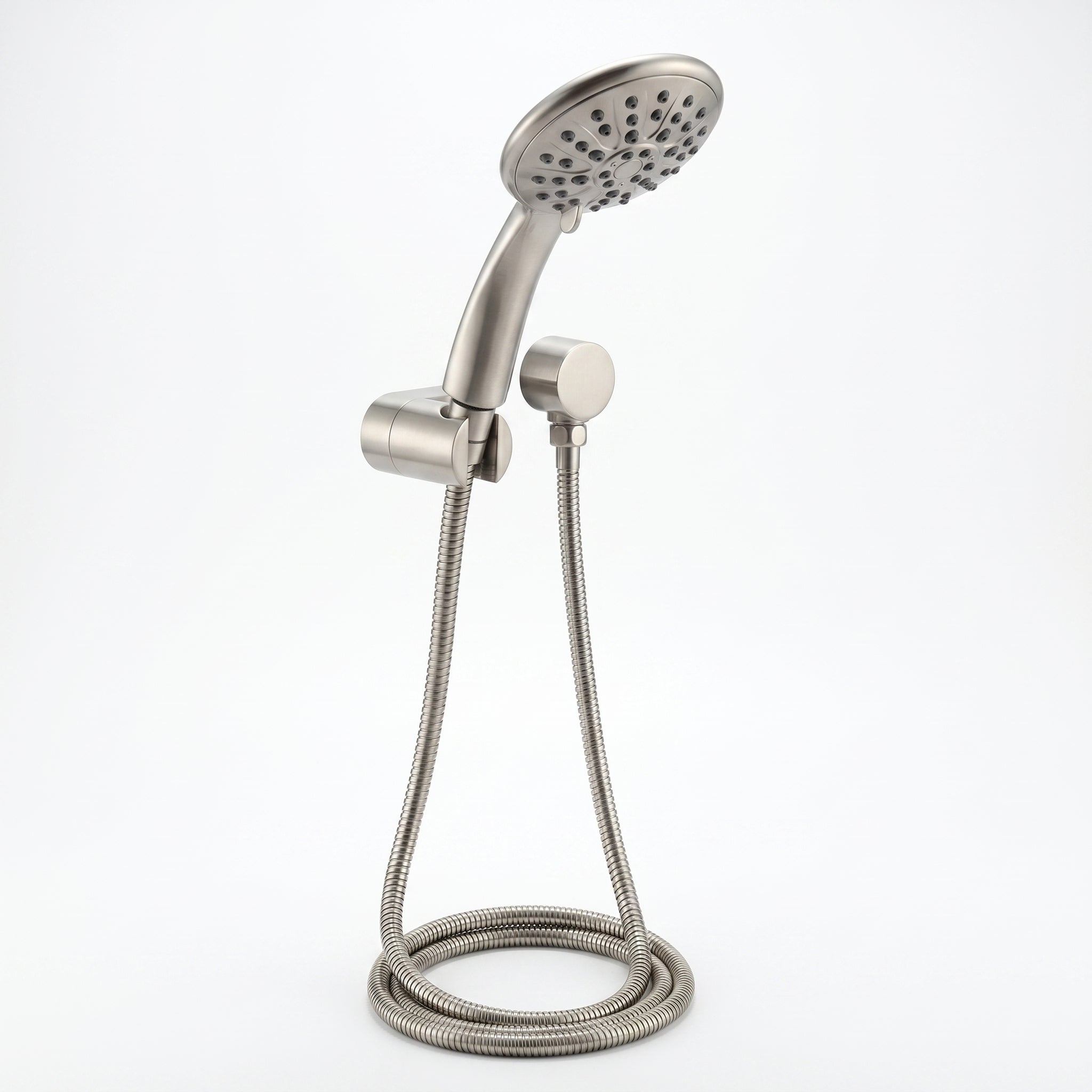 Lido Brushed Nickel 3-Function Bathroom Shower Set with Thermostatic Mixer