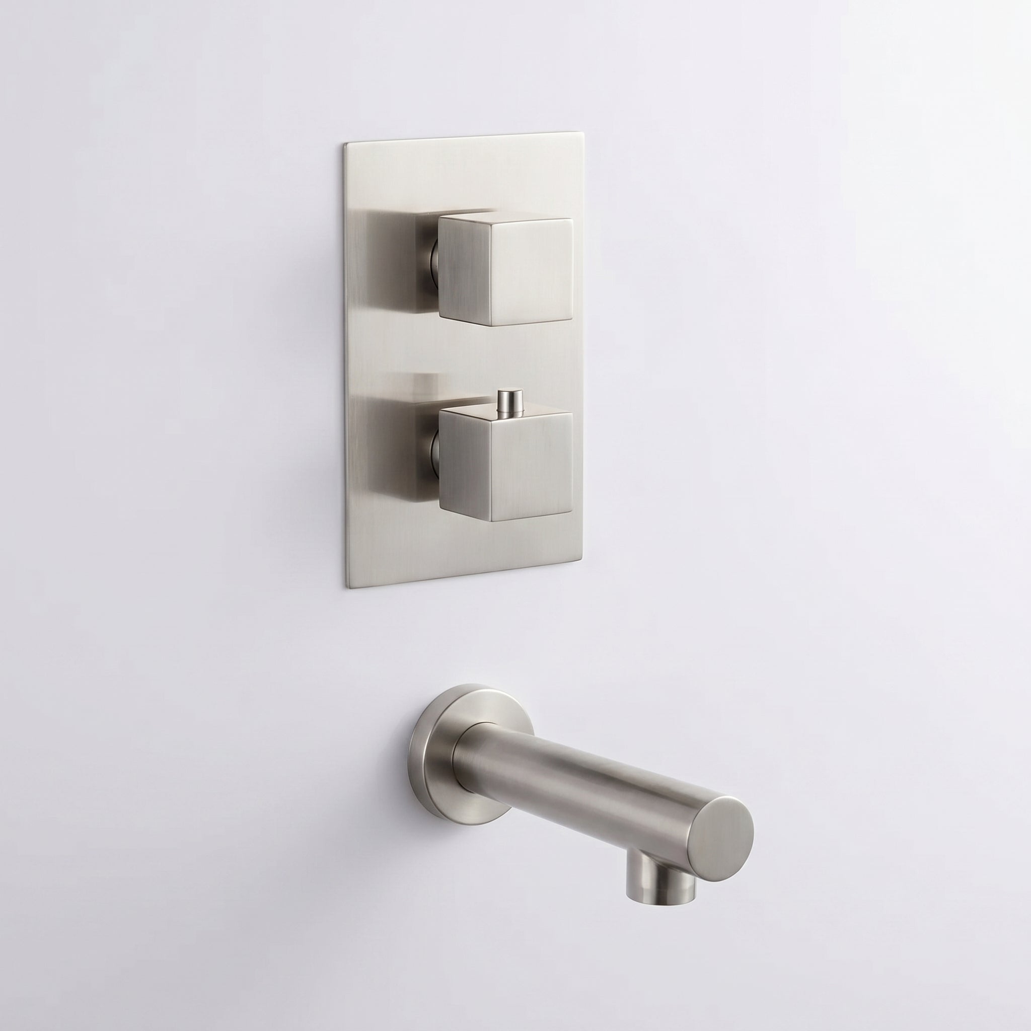 Ensemble de Douche Lido Nickel Brossé 3 Fonctions avec Mitigeur Thermostatique