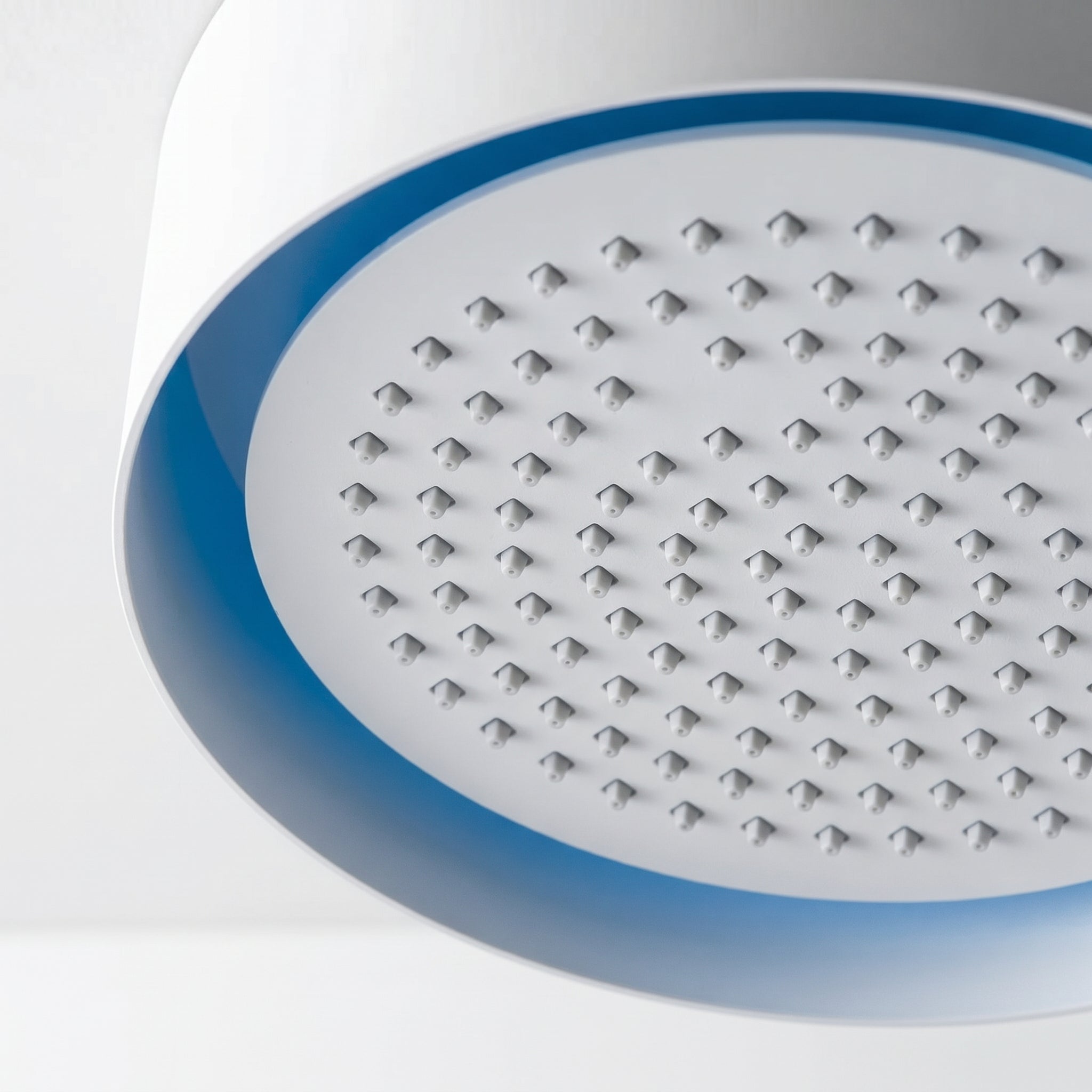 Showerhead White and Chrome with LED - Round