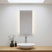 20" LED Bathroom Mirror with Brightness Dimmer, Time & Temperature Display
