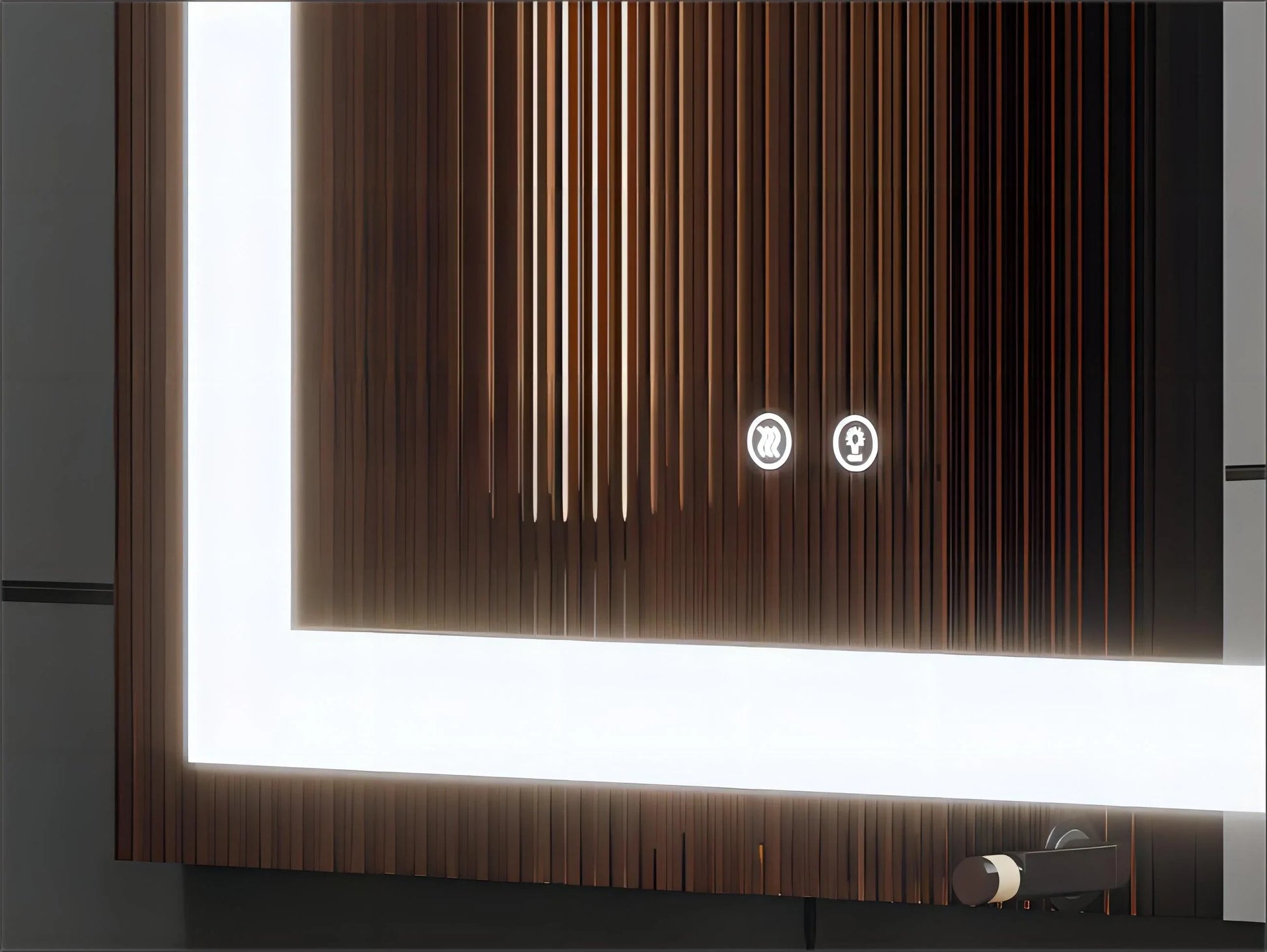 24" LED Mirror : Aura Collection - Golden Elite Deco