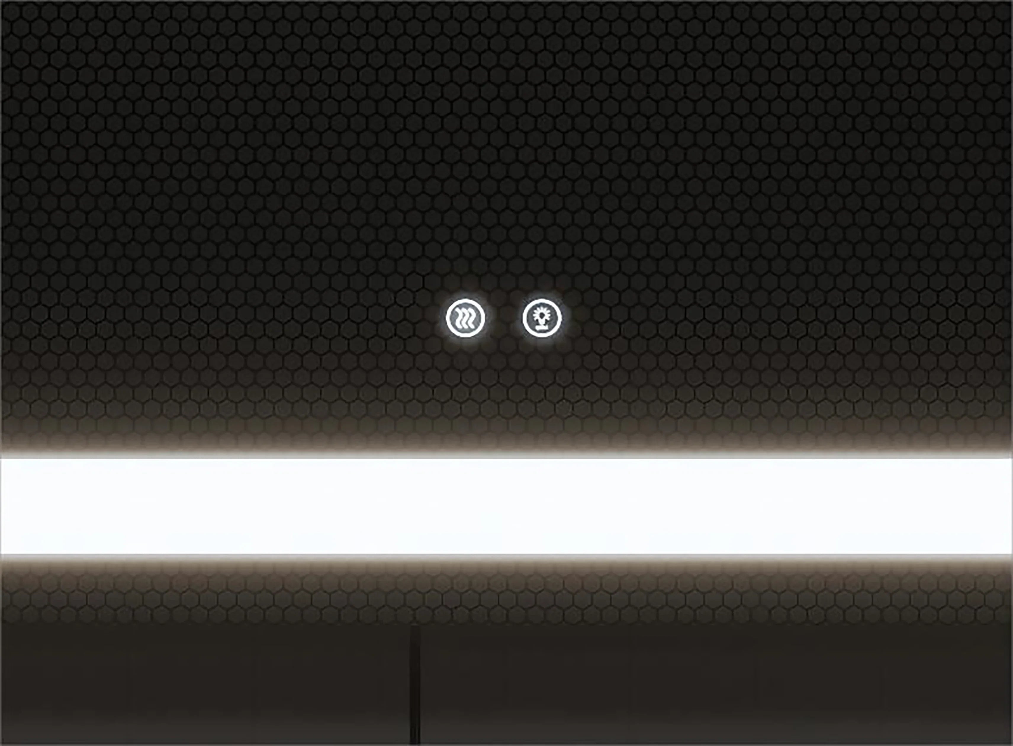 Miroir DEL 40po avec Éclairage Givré Quatre Côtés et Affichage Intelligent