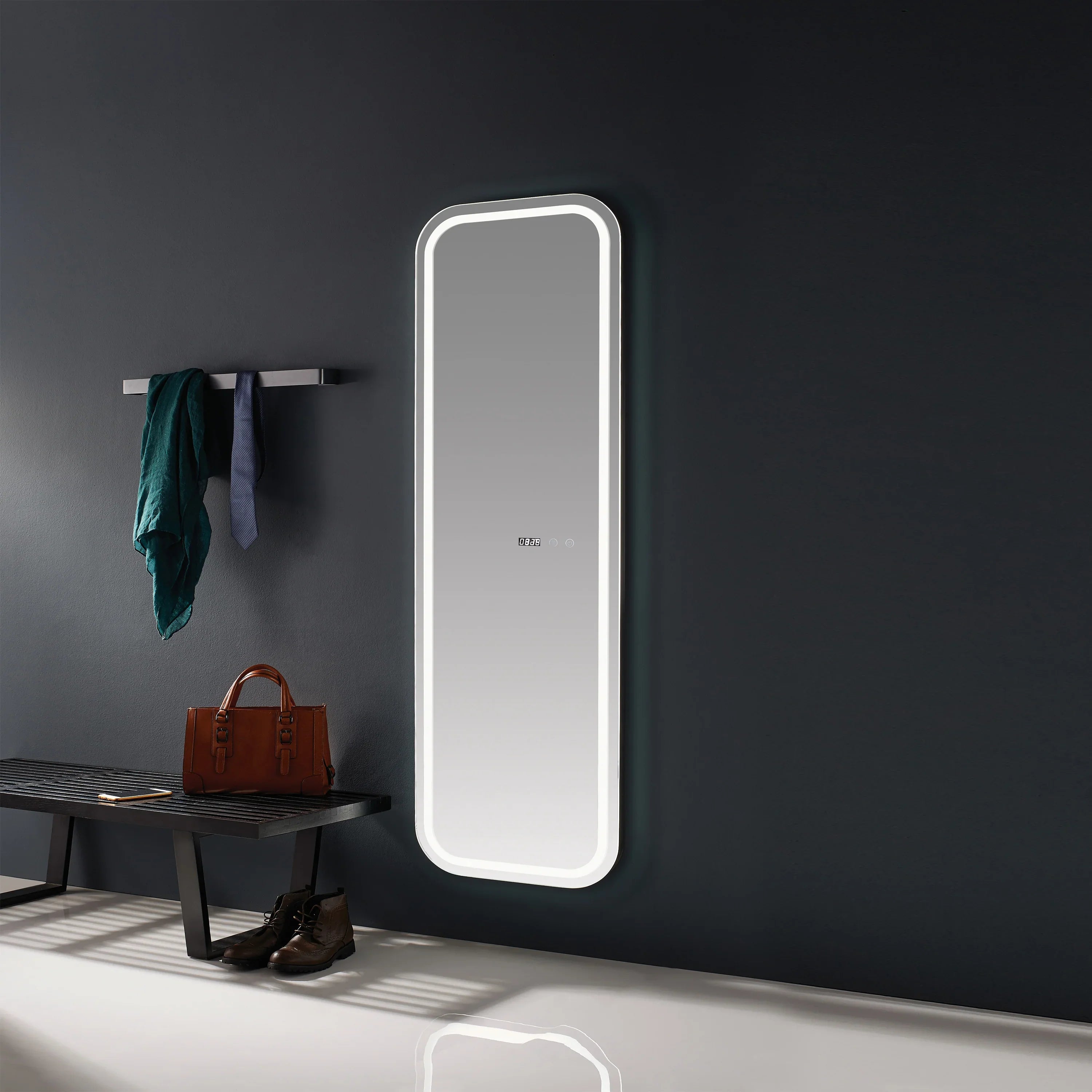 18" x 59" LED Mirror with Anti-Fog, Time & Temperature Display