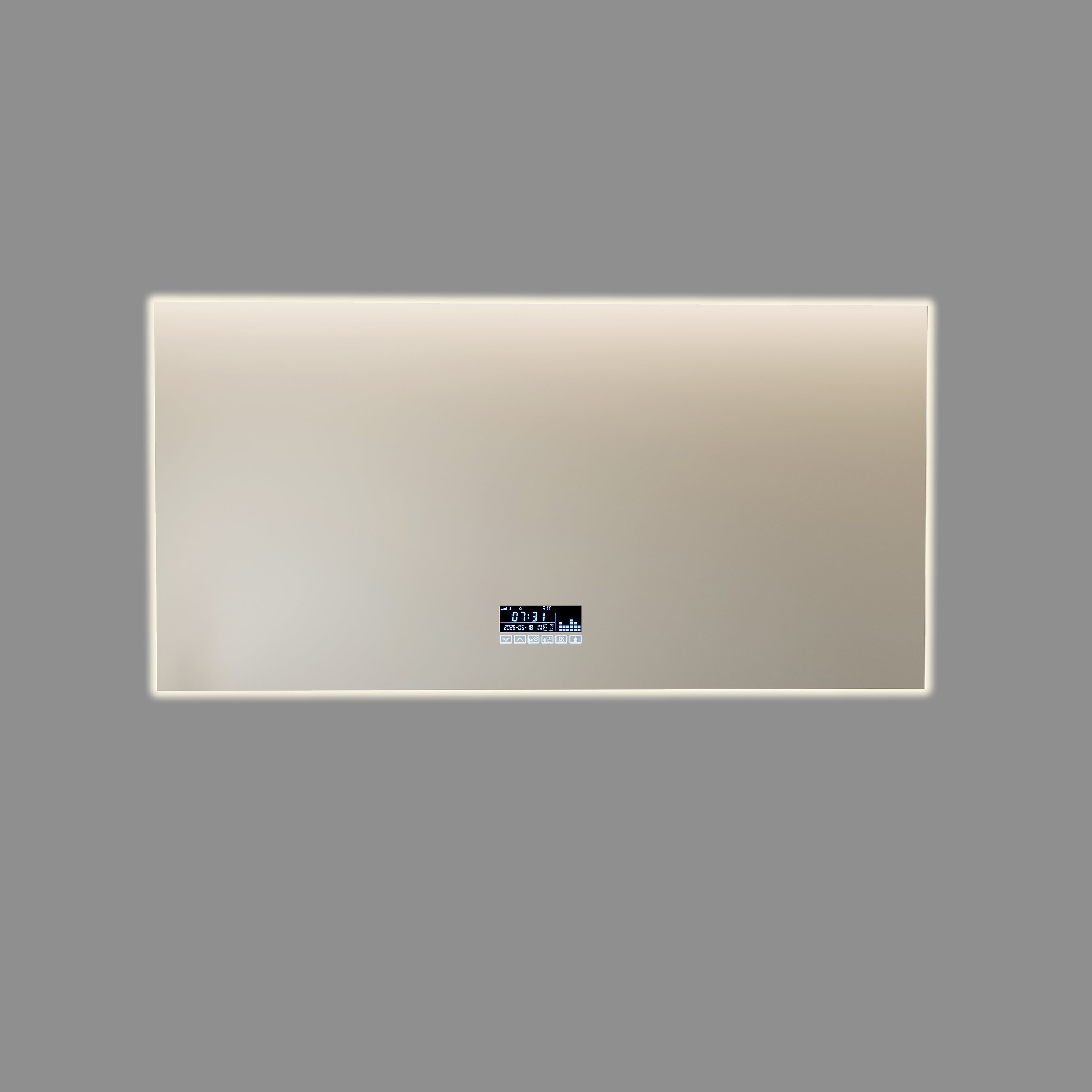 60" x 30" Smart LED Backlit Bathroom Mirror with Bluetooth & Touch Screen