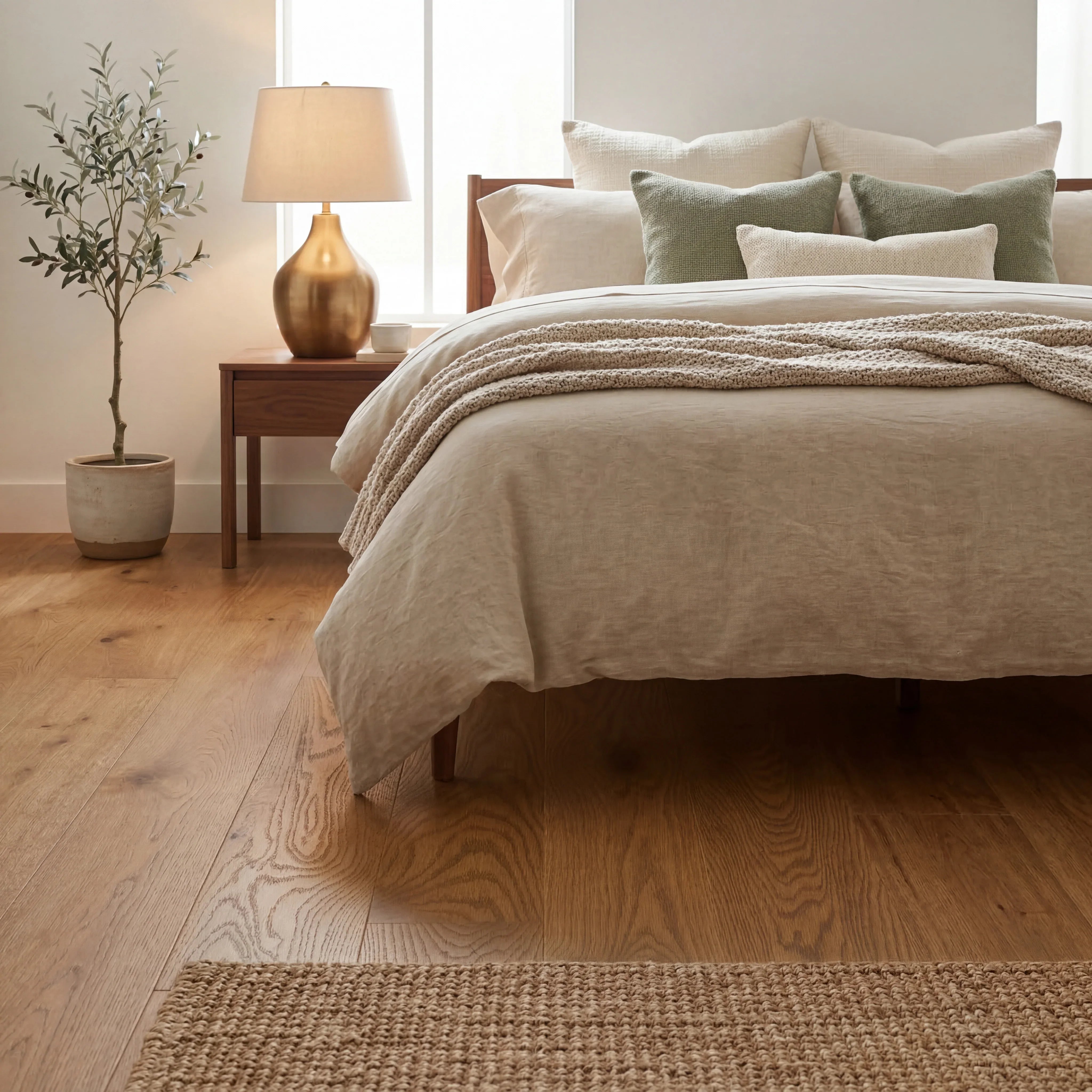 Nougatine Matte Red Oak Solid Hardwood Flooring - 5-3/16" Wide Planks