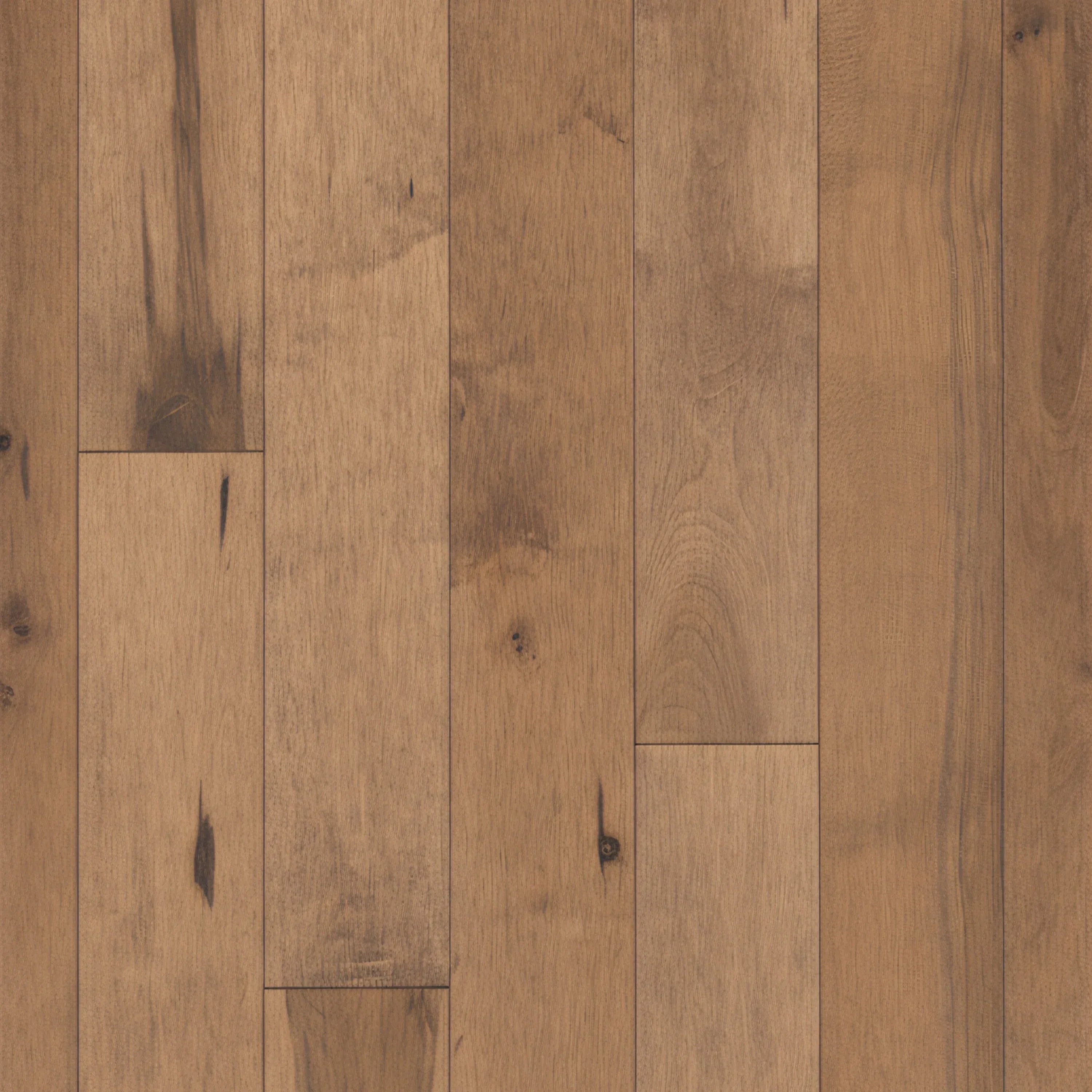 Plancher de Bois Franc Massif Érable Nougatine - Lattes de 3¼po Grade Forestier