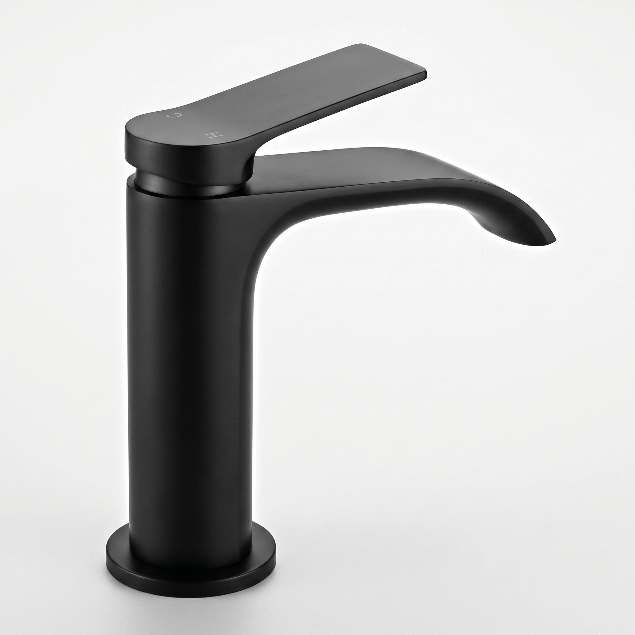Robinet de Lavabo de Salle de Bains à 1 Poignée Palma en Noir Mat