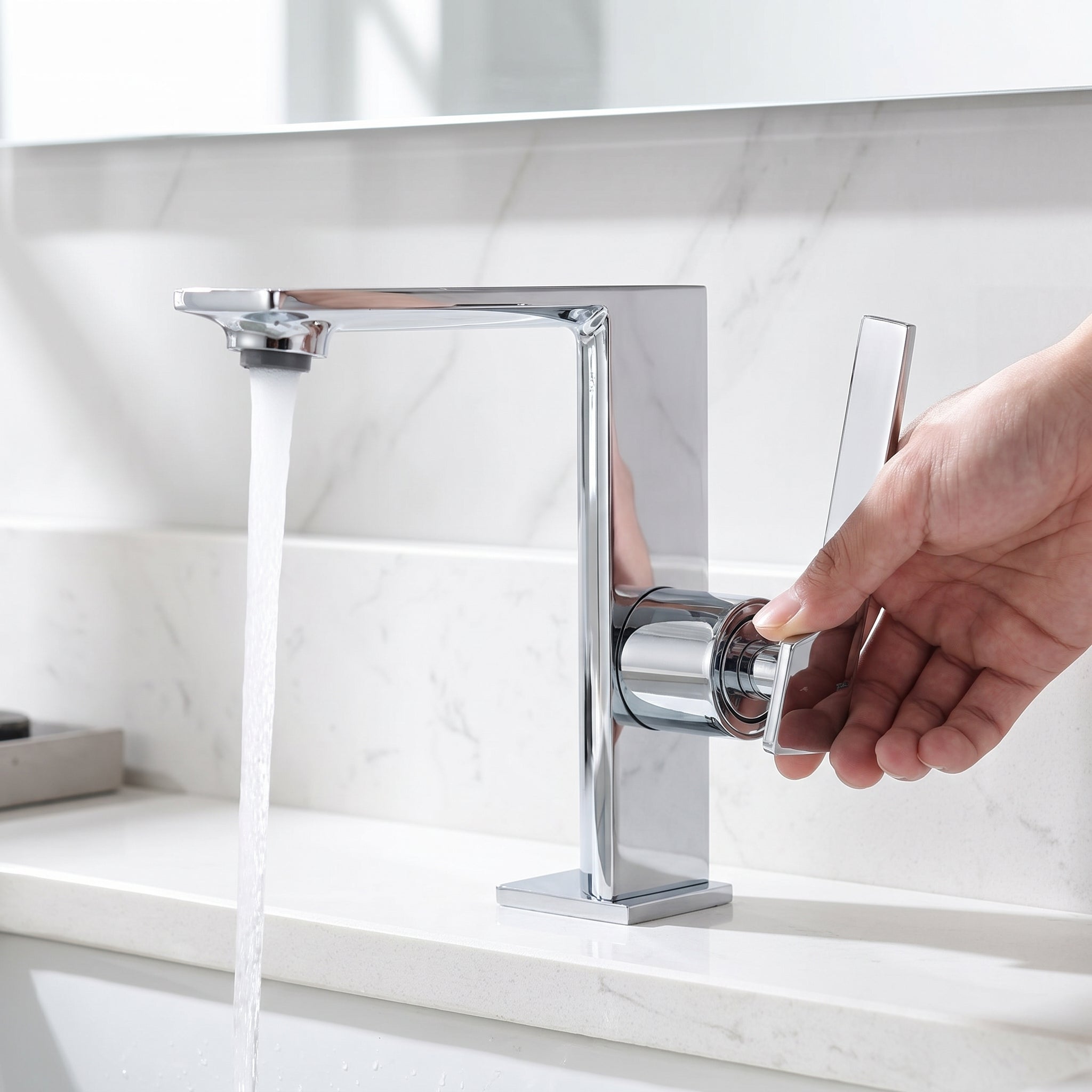 Robinet de Lavabo Panama à Poignée Unique en Chrome