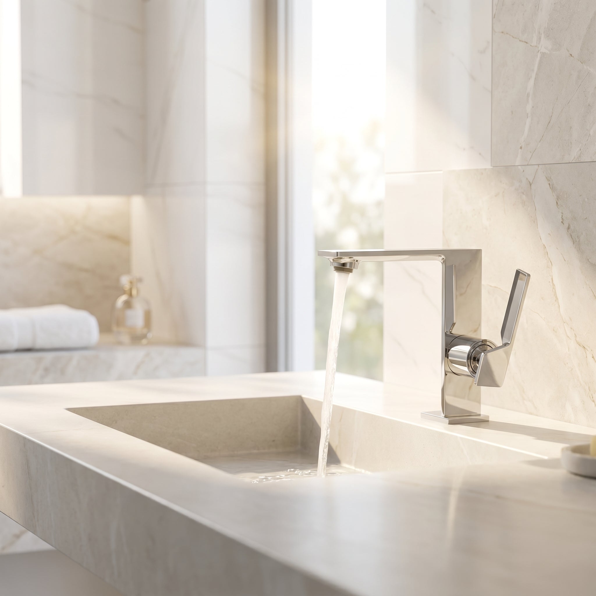 Robinet de Lavabo Panama à Poignée Unique en Chrome